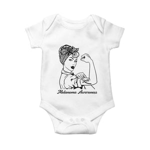 Melanoma Awareness Strong Woman Baby Onesie Feminist Warrior TS12 White Print Your Wear