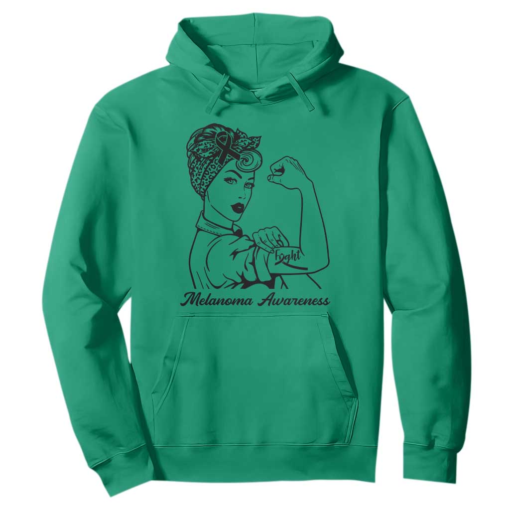 Melanoma Awareness Strong Woman Hoodie Feminist Warrior TS12 Irish Green Print Your Wear