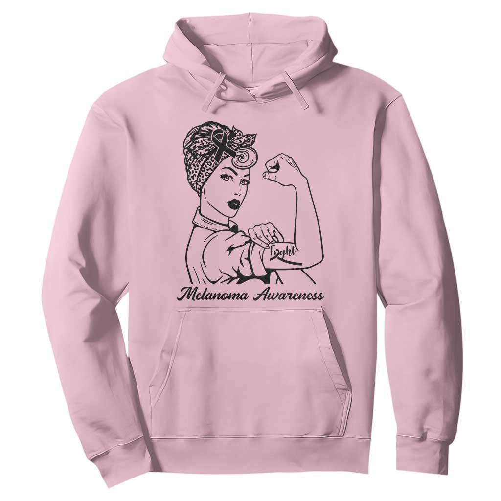 Melanoma Awareness Strong Woman Hoodie Feminist Warrior TS12 Light Pink Print Your Wear