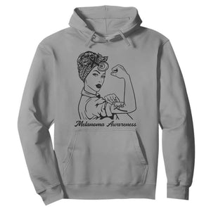 Melanoma Awareness Strong Woman Hoodie Feminist Warrior TS12 Sport Gray Print Your Wear