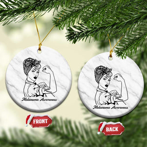 Melanoma Awareness Strong Woman Ceramic Ornament Feminist Warrior TS12 1pc White Marble Print Your Wear