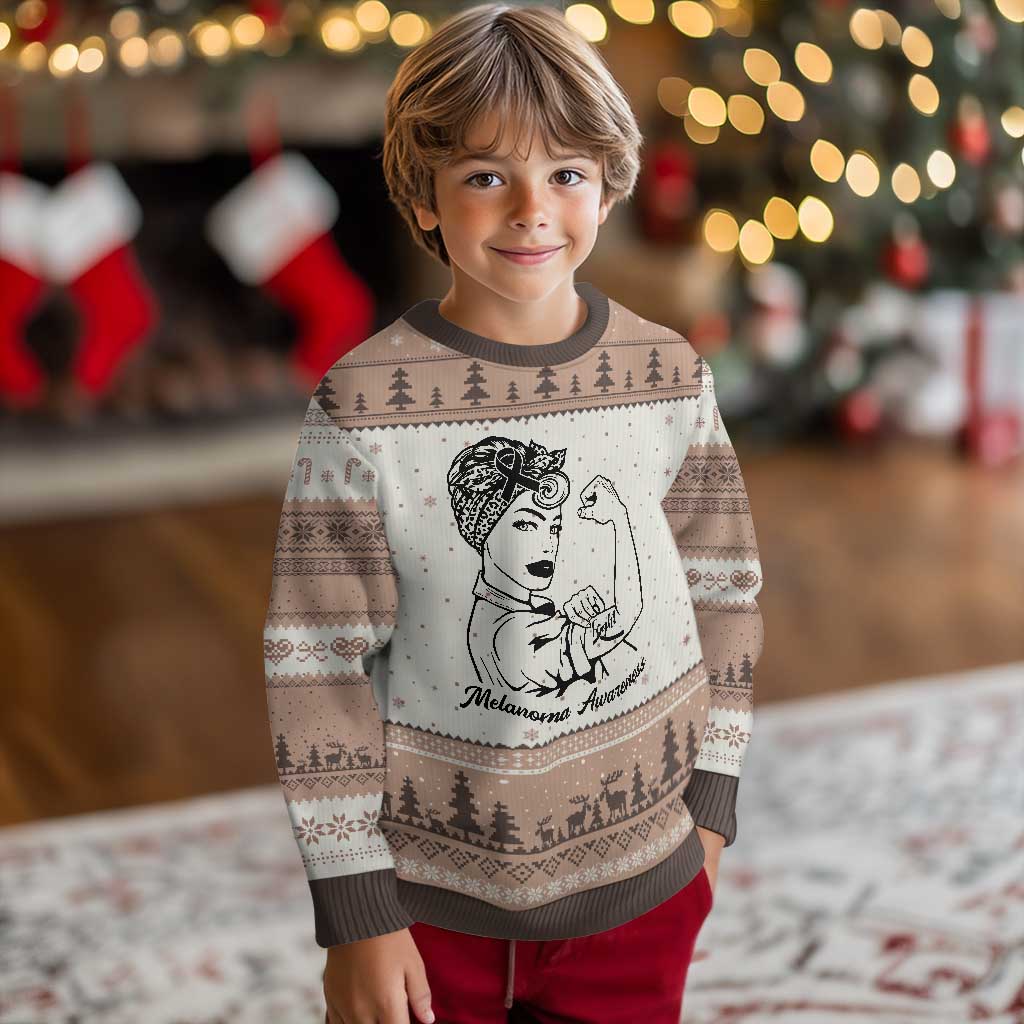 Melanoma Awareness Strong Woman Ugly Christmas Sweater Feminist Warrior TS12 Mocha Mousse Print Your Wear