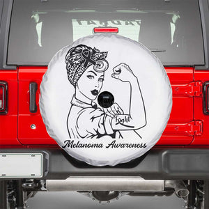 Melanoma Awareness Strong Woman Spare Tire Cover Feminist Warrior TS12 White Print Your Wear