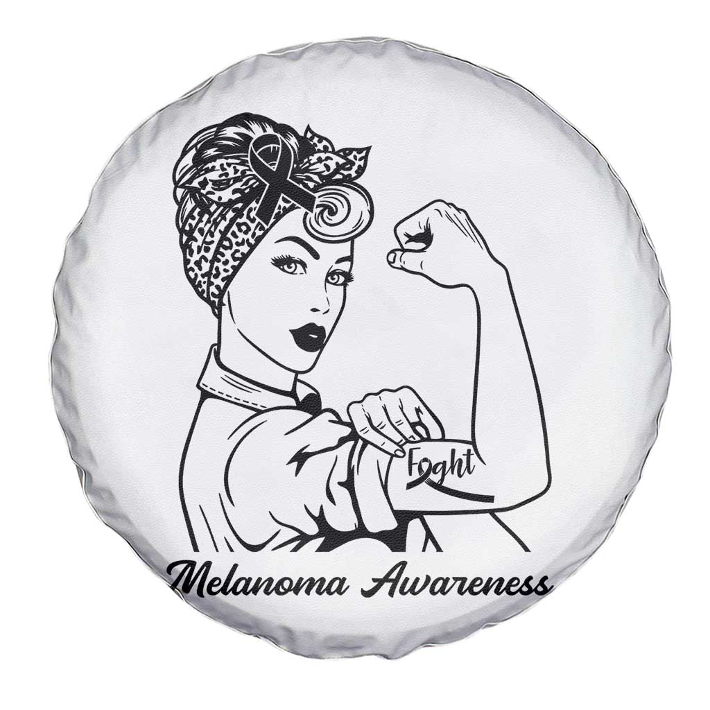 Melanoma Awareness Strong Woman Spare Tire Cover Feminist Warrior TS12 Print Your Wear