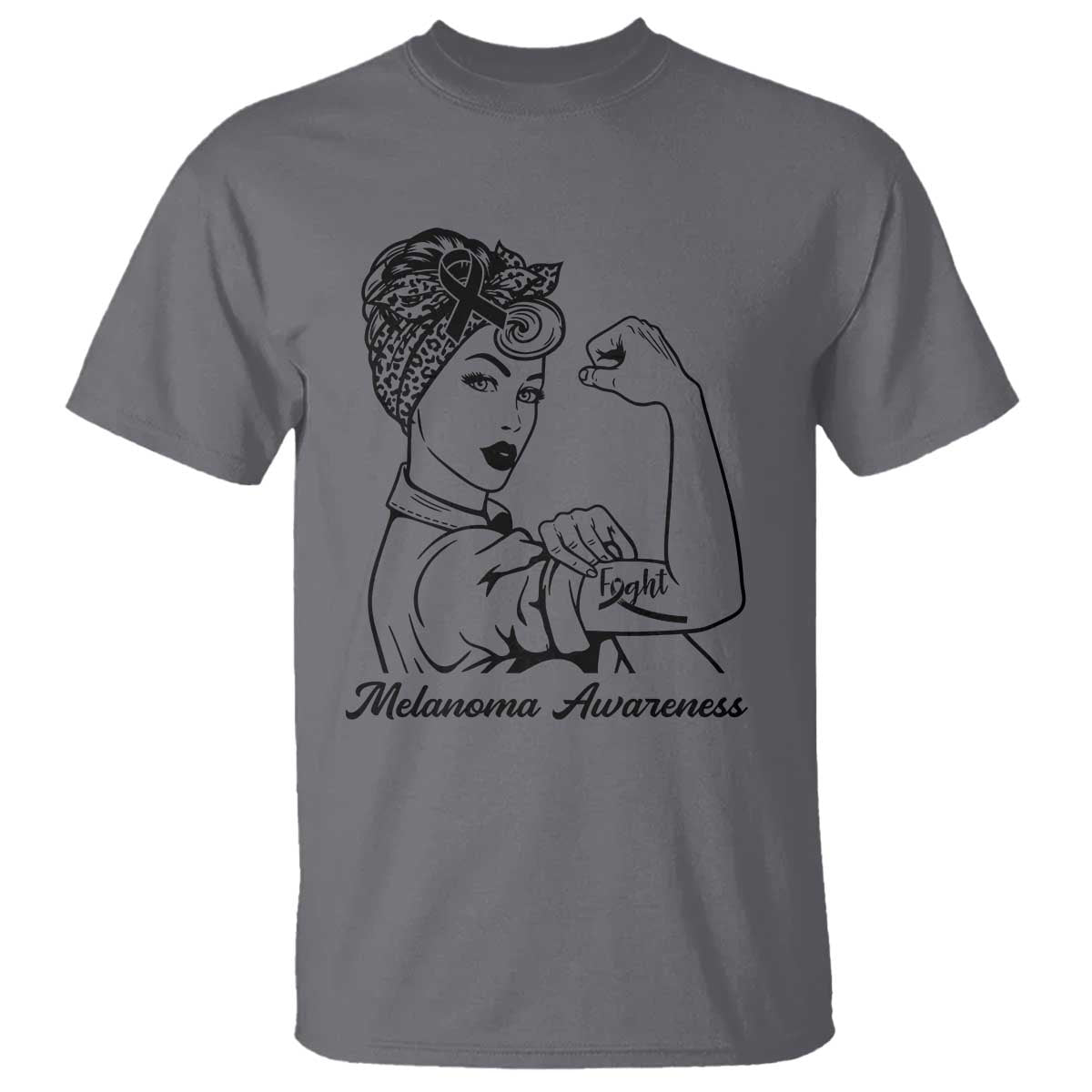 Melanoma Awareness Strong Woman T Shirt Feminist Warrior TS12 Charcoal Print Your Wear