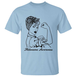 Melanoma Awareness Strong Woman T Shirt Feminist Warrior TS12 Light Blue Print Your Wear