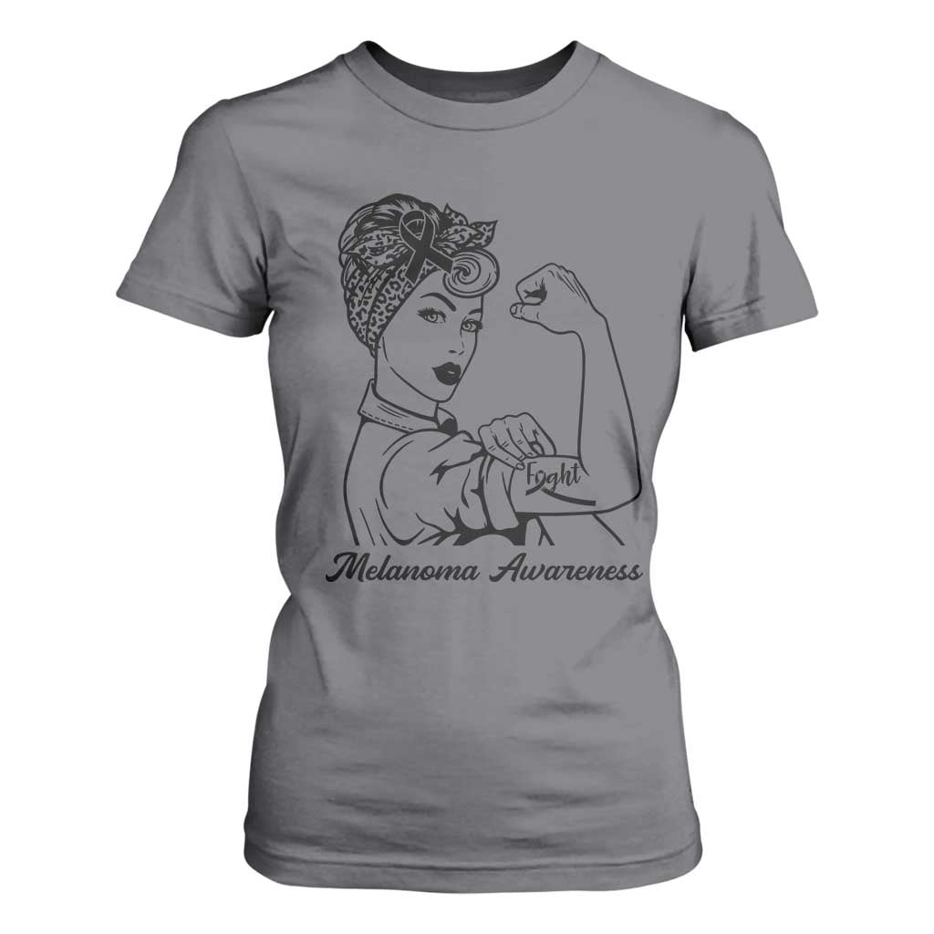 Melanoma Awareness Strong Woman T Shirt For Women Feminist Warrior TS12 Charcoal Print Your Wear