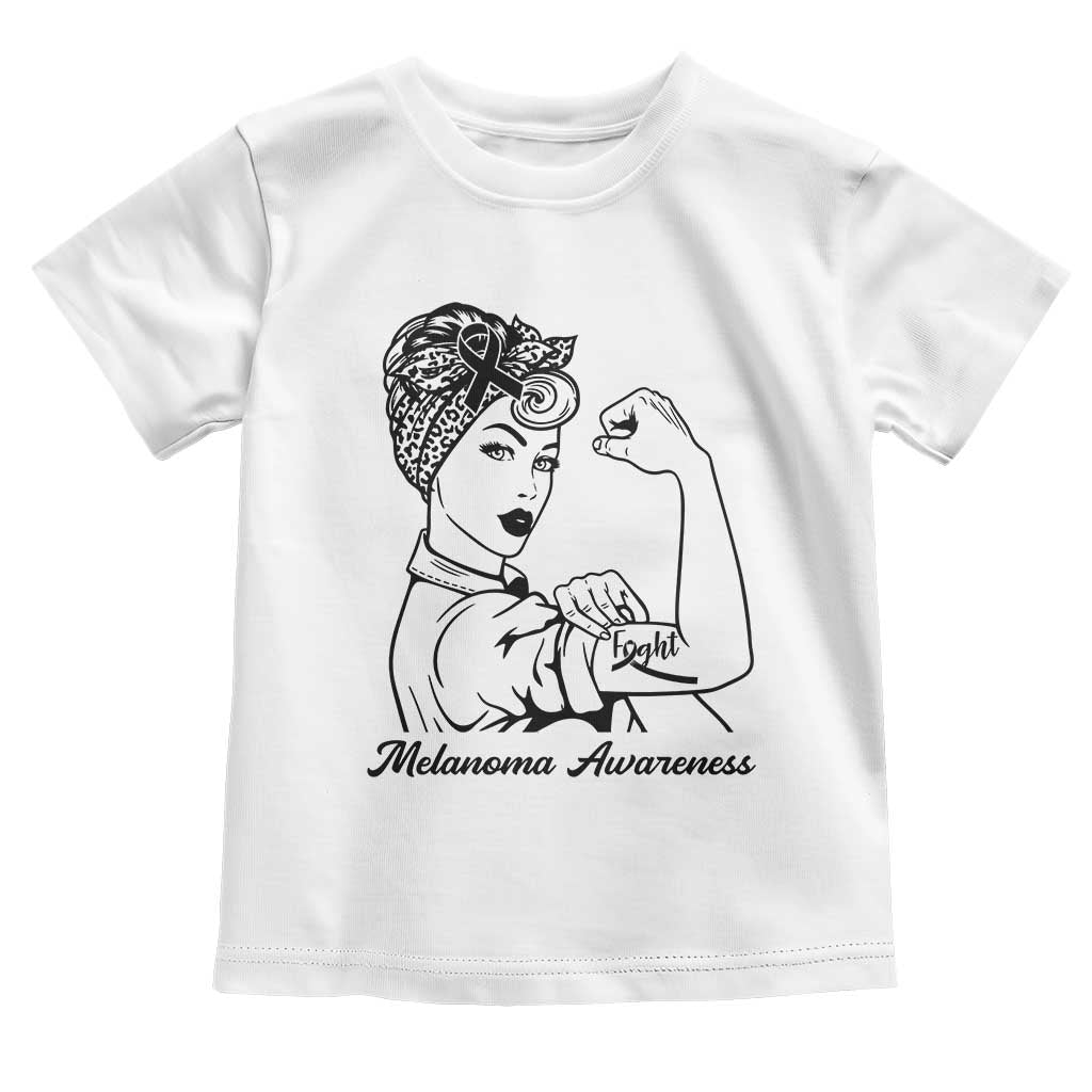 Melanoma Awareness Strong Woman Toddler T Shirt Feminist Warrior TS12 White Print Your Wear