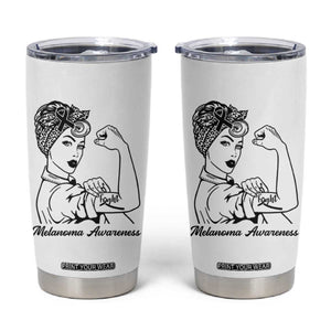 Melanoma Awareness Strong Woman Tumbler Cup Feminist Warrior TS12 White Print Your Wear