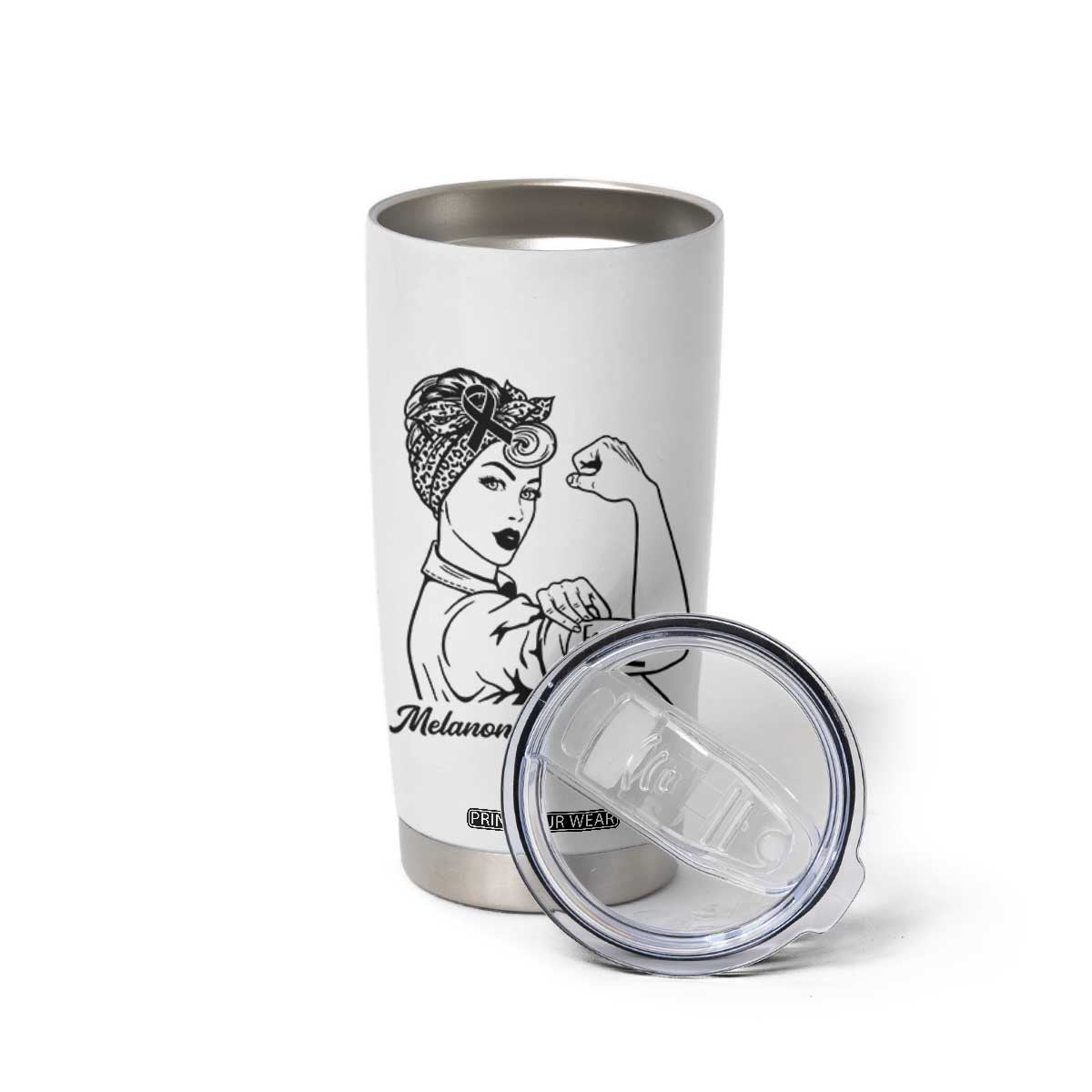 Melanoma Awareness Strong Woman Tumbler Cup Feminist Warrior TS12 Print Your Wear
