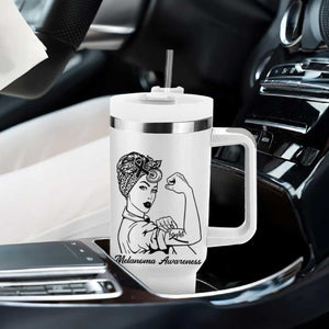 Melanoma Awareness Strong Woman Tumbler With Handle Feminist Warrior TS12 Print Your Wear