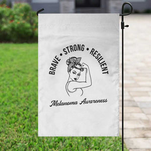 Melanoma Awareness Strong Woman Garden Flag Brave Strong Resilient Warrior TS12 Print Your Wear