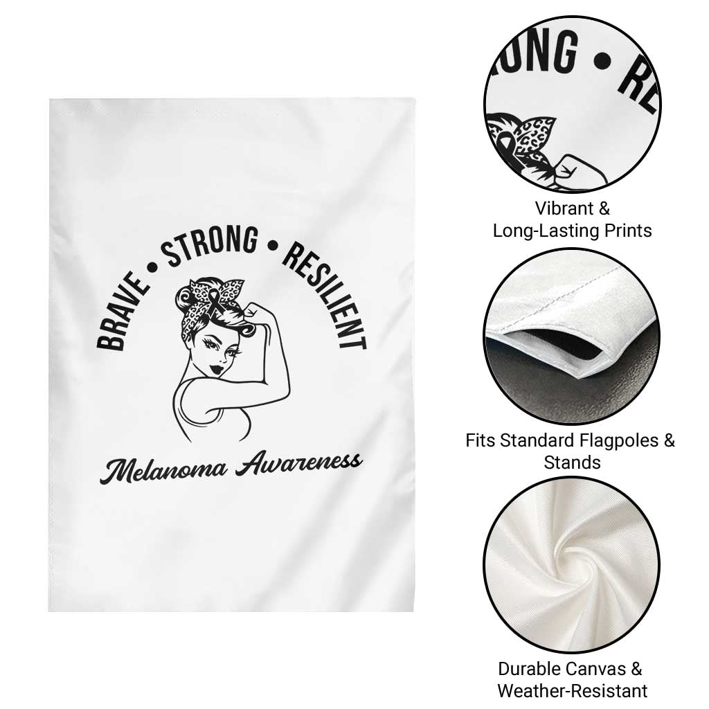 Melanoma Awareness Strong Woman Garden Flag Brave Strong Resilient Warrior TS12 Print Your Wear