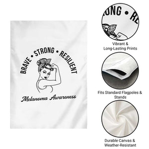 Melanoma Awareness Strong Woman Garden Flag Brave Strong Resilient Warrior TS12 Print Your Wear