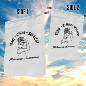 Melanoma Awareness Strong Woman Garden Flag Brave Strong Resilient Warrior TS12 Print Your Wear