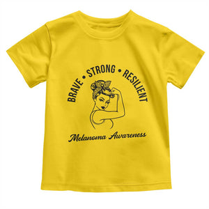 Melanoma Awareness Strong Woman Toddler T Shirt Brave Strong Resilient Warrior TS12 Daisy Print Your Wear