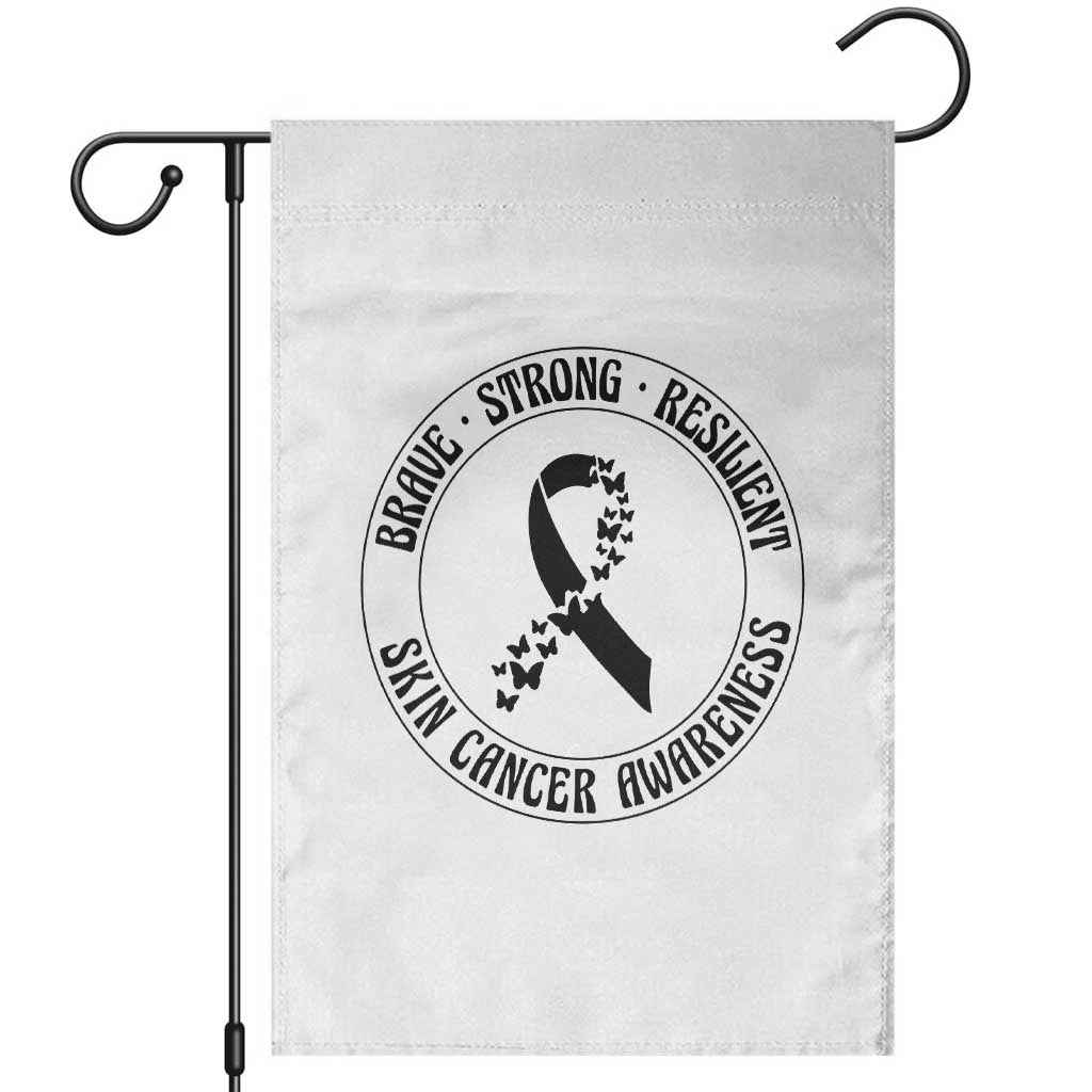 Melanoma Awareness Garden Flag Brave Strong Resilient Warrior TS12 White Print Your Wear