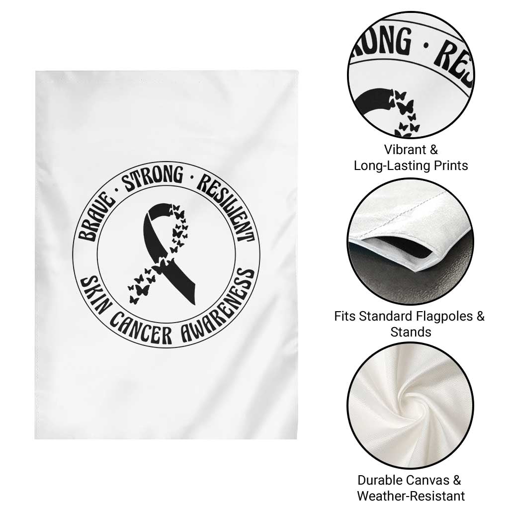 Melanoma Awareness Garden Flag Brave Strong Resilient Warrior TS12 Print Your Wear
