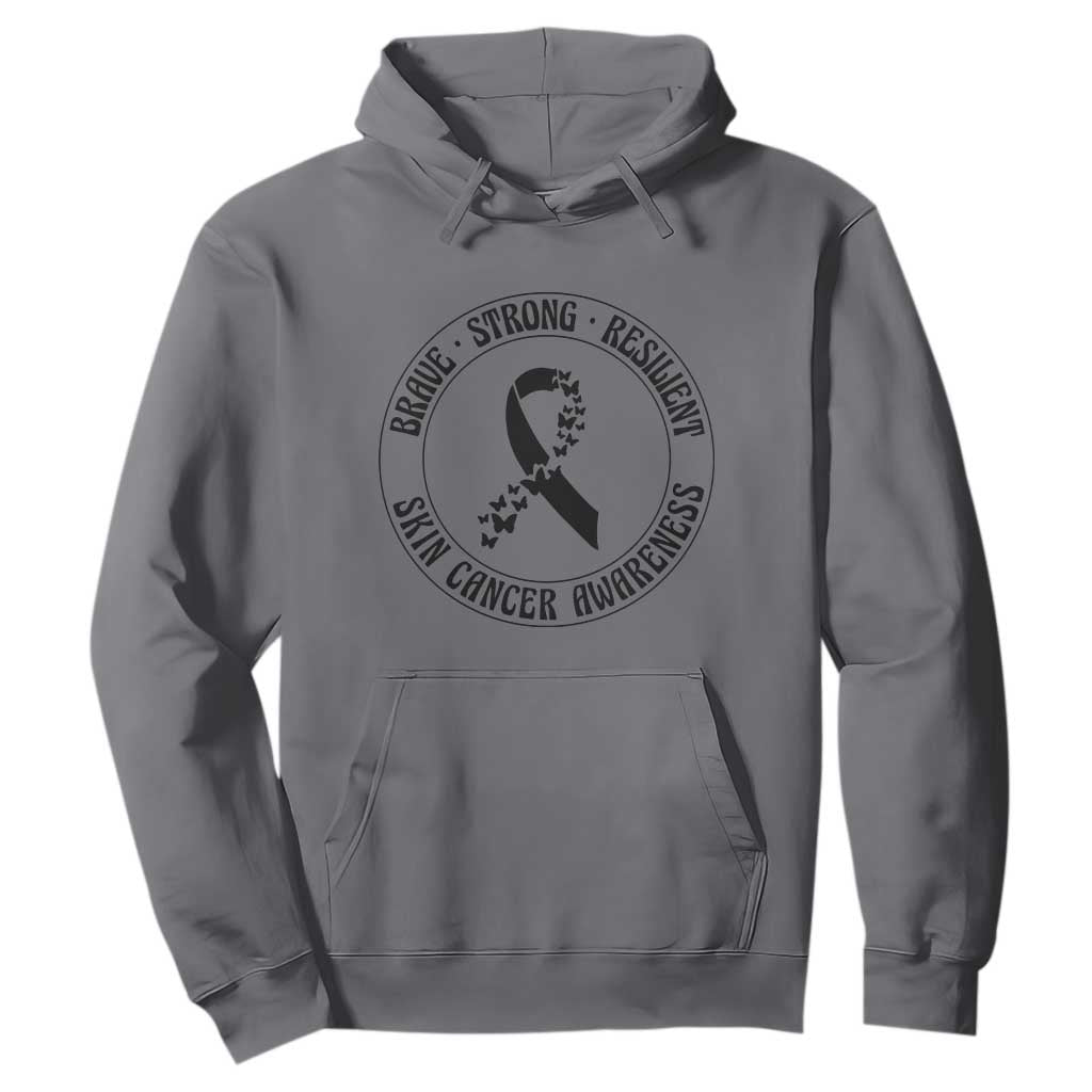 Melanoma Awareness Hoodie Brave Strong Resilient Warrior TS12 Charcoal Print Your Wear