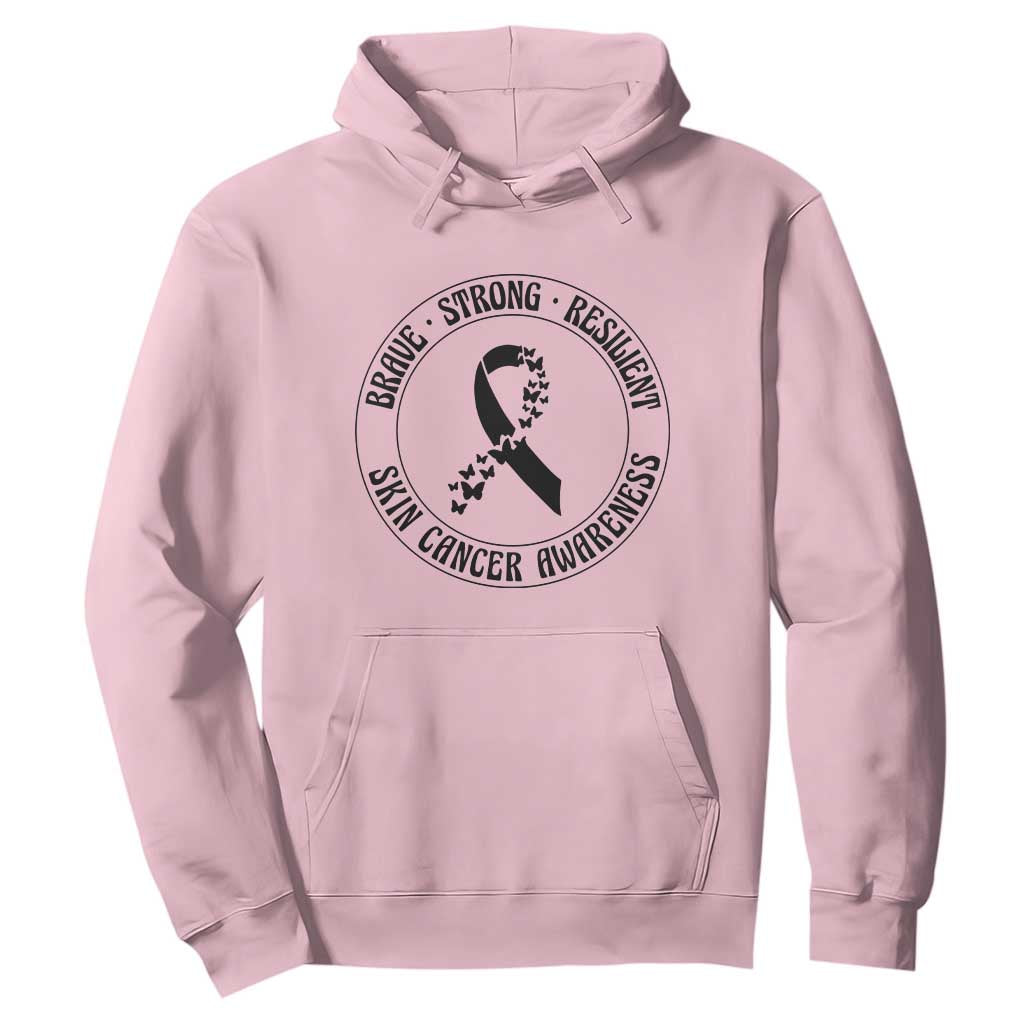Melanoma Awareness Hoodie Brave Strong Resilient Warrior TS12 Light Pink Print Your Wear