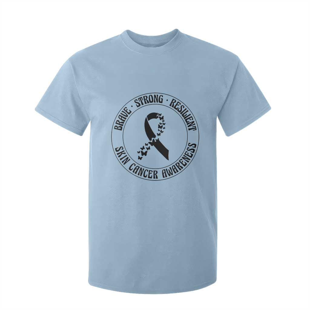 Melanoma Awareness T Shirt For Kid Brave Strong Resilient Warrior TS12 Light Blue Print Your Wear