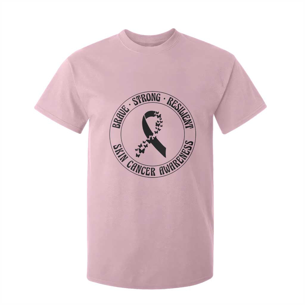 Melanoma Awareness T Shirt For Kid Brave Strong Resilient Warrior TS12 Light Pink Print Your Wear