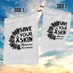Skin Cancer Fighter Garden Flag Save Your Skin TS12 Print Your Wear