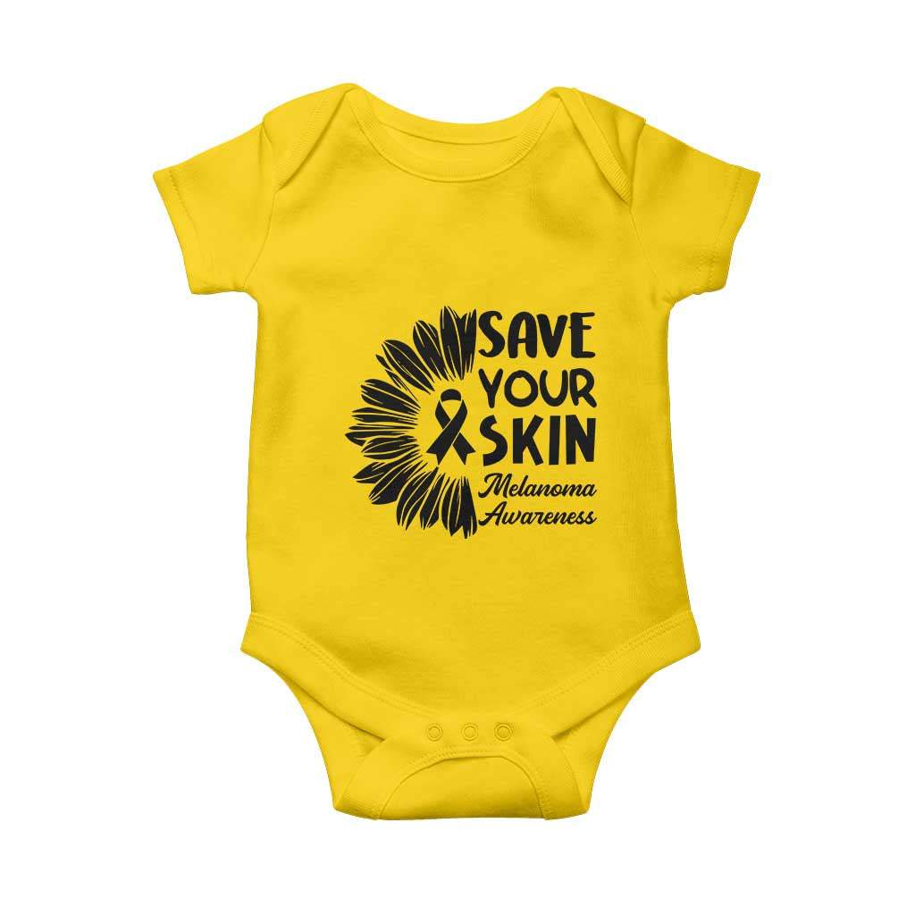 Skin Cancer Fighter Baby Onesie Save Your Skin TS12 Daisy Print Your Wear