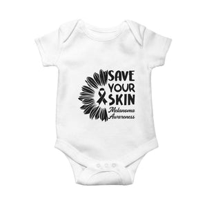 Skin Cancer Fighter Baby Onesie Save Your Skin TS12 White Print Your Wear