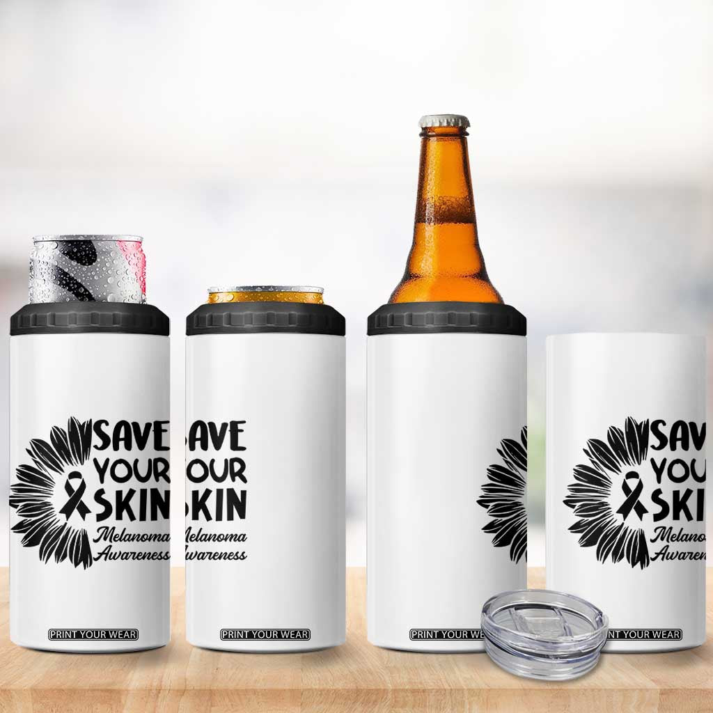 Skin Cancer Fighter 4 in 1 Can Cooler Tumbler Save Your Skin TS12 Print Your Wear