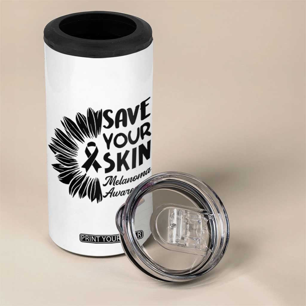 Skin Cancer Fighter 4 in 1 Can Cooler Tumbler Save Your Skin TS12 Print Your Wear
