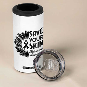 Skin Cancer Fighter 4 in 1 Can Cooler Tumbler Save Your Skin TS12 Print Your Wear