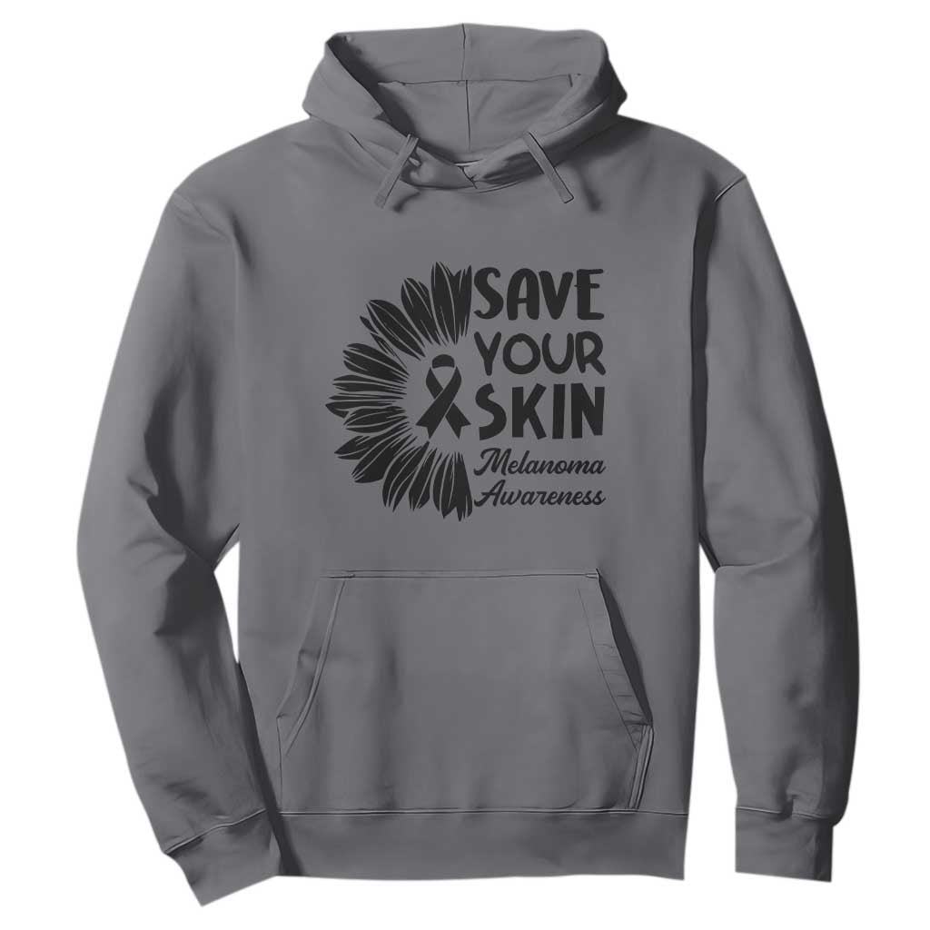 Skin Cancer Fighter Hoodie Save Your Skin TS12 Charcoal Print Your Wear