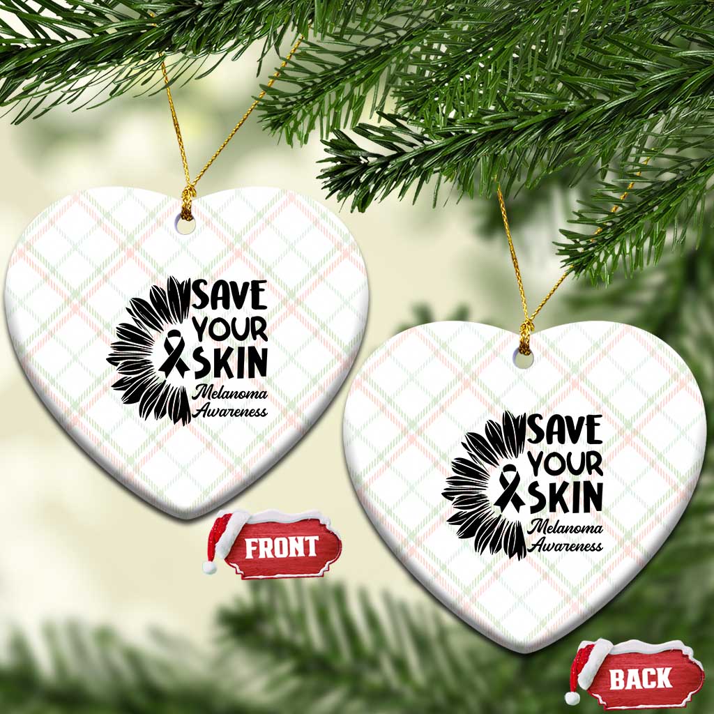Skin Cancer Fighter Ceramic Ornament Save Your Skin TS12 Print Your Wear