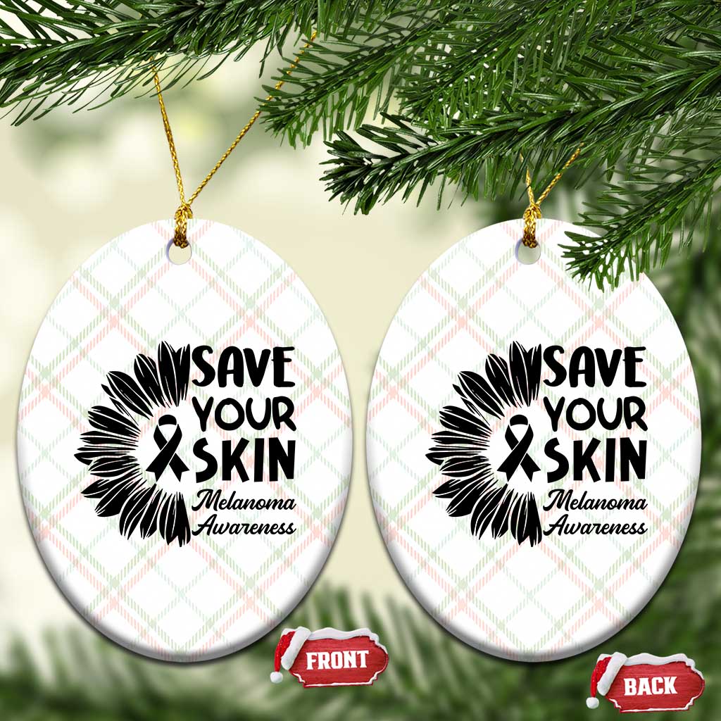 Skin Cancer Fighter Ceramic Ornament Save Your Skin TS12 Print Your Wear