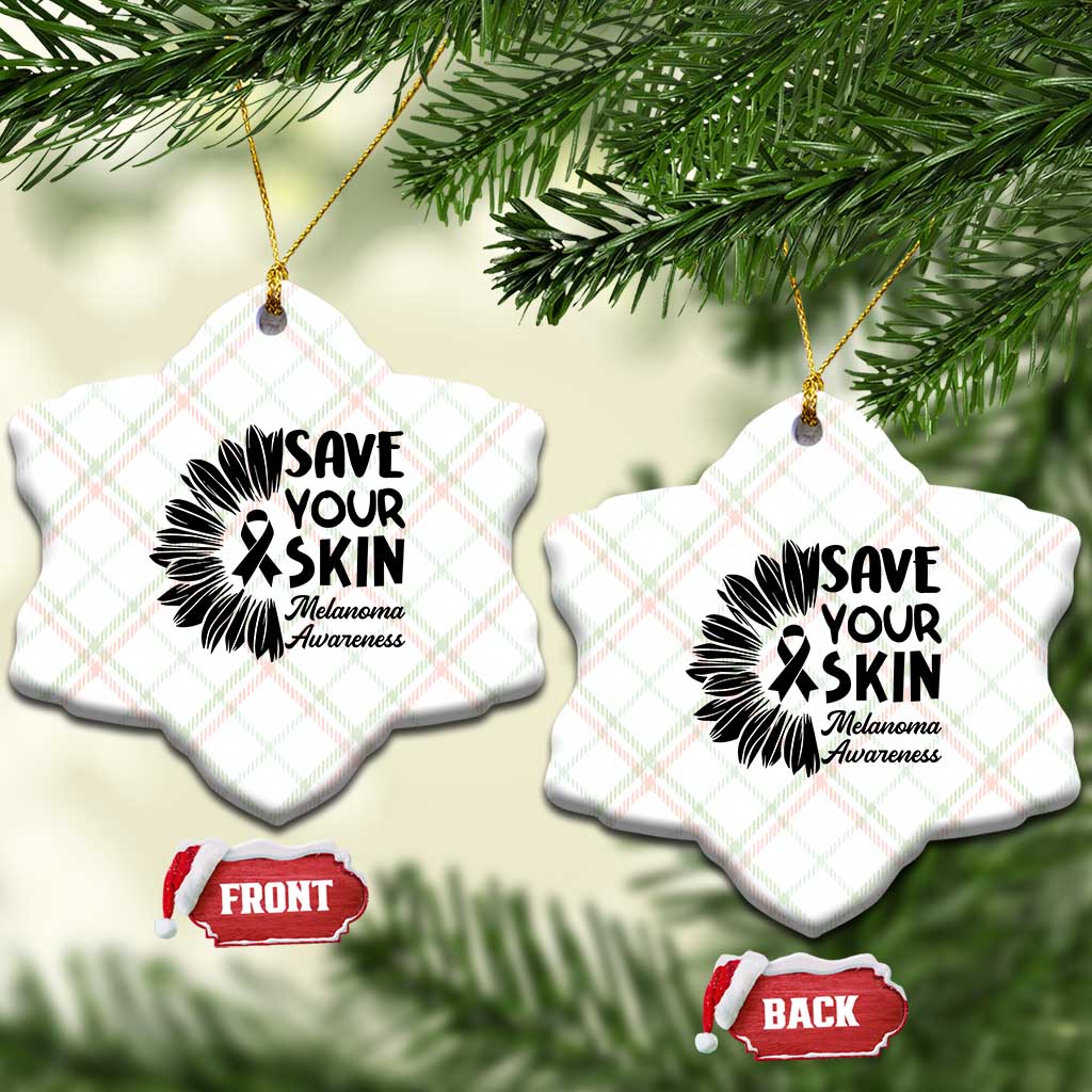 Skin Cancer Fighter Ceramic Ornament Save Your Skin TS12 Print Your Wear