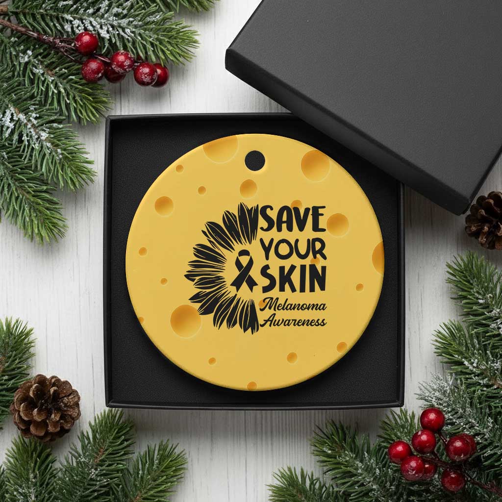Skin Cancer Fighter Ceramic Ornament Save Your Skin TS12 1pc Yellow Cheese Print Your Wear