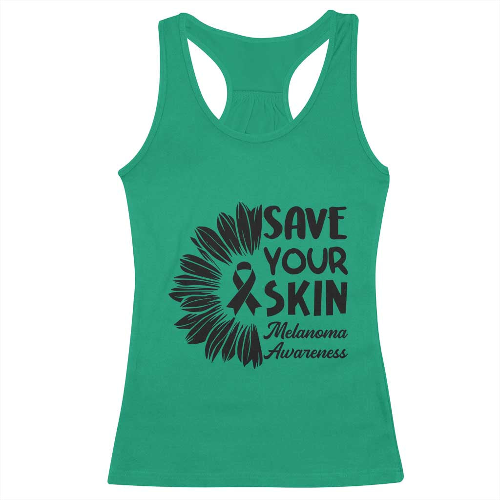 Skin Cancer Fighter Racerback Tank Top Save Your Skin TS12 Irish Green Print Your Wear