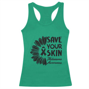 Skin Cancer Fighter Racerback Tank Top Save Your Skin TS12 Irish Green Print Your Wear