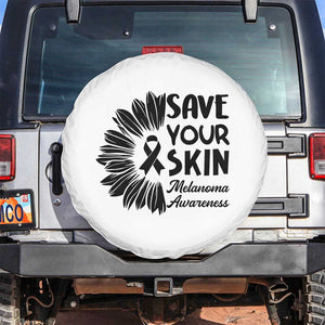 Skin Cancer Fighter Spare Tire Cover Save Your Skin TS12 No hole White Print Your Wear