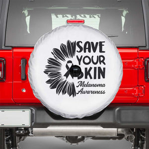 Skin Cancer Fighter Spare Tire Cover Save Your Skin TS12 White Print Your Wear