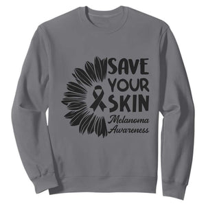Skin Cancer Fighter Sweatshirt Save Your Skin TS12 Charcoal Print Your Wear