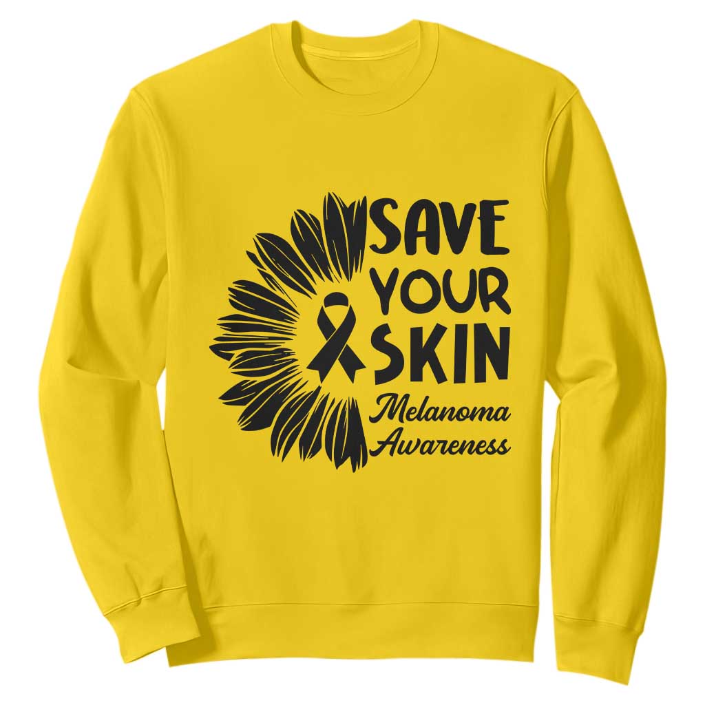 Skin Cancer Fighter Sweatshirt Save Your Skin TS12 Daisy Print Your Wear