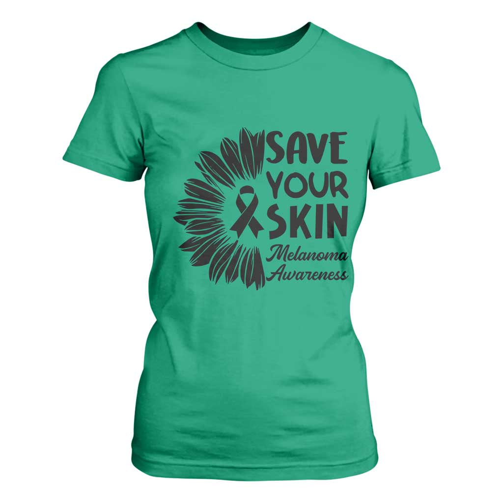 Skin Cancer Fighter T Shirt For Women Save Your Skin TS12 Irish Green Print Your Wear