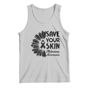 Skin Cancer Fighter Tank Top Save Your Skin TS12 Ash Print Your Wear