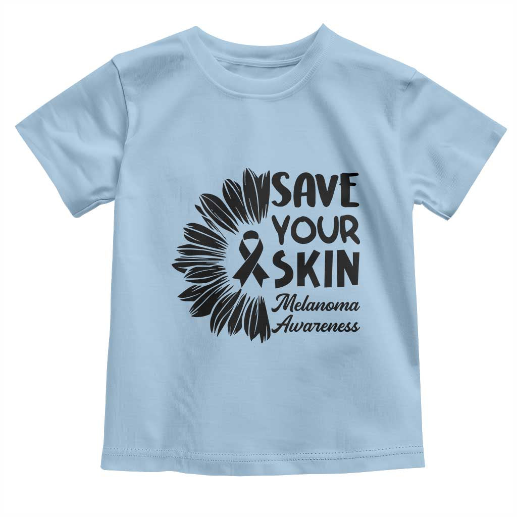 Skin Cancer Fighter Toddler T Shirt Save Your Skin TS12 Light Blue Print Your Wear