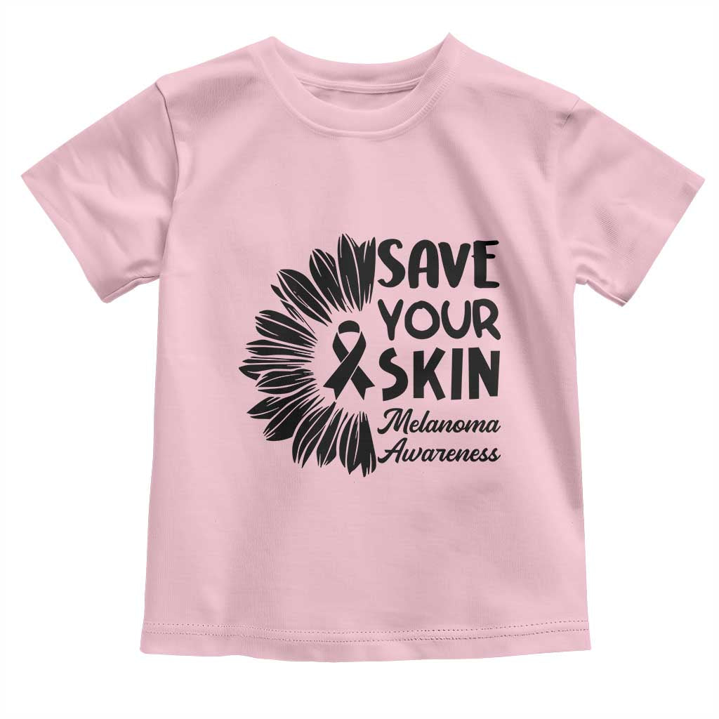 Skin Cancer Fighter Toddler T Shirt Save Your Skin TS12 Light Pink Print Your Wear