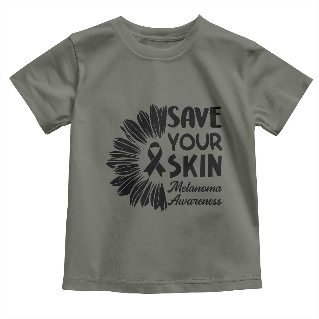 Skin Cancer Fighter Toddler T Shirt Save Your Skin TS12 Military Green Print Your Wear