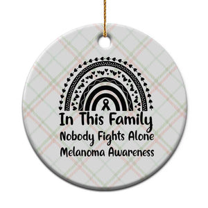In This Family Nobody Fights Alone Ceramic Ornament Melanoma Warrior Support TS12 1pc Christmas Plaid Print Your Wear