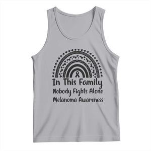 In This Family Nobody Fights Alone Tank Top Melanoma Warrior Support TS12 Athletic Heather Print Your Wear